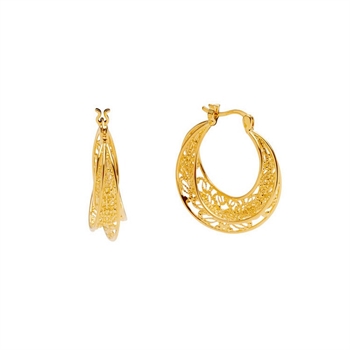 Pico Filigran Luxe hoop i forgyldt messing Y010012